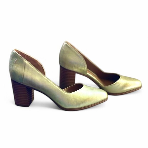 NWT Zodiac Gracie Gold Metallic Heel Pumps Size 7 - Picture 2 of 11